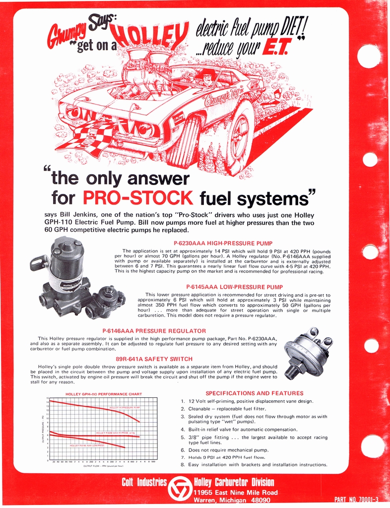 1971 Holley Carburetor Dealer Catalog page 74 of 74